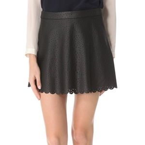 Club Monaco Scalloped Vegan Leather Mini Skirt, Sz 4, NWOT!